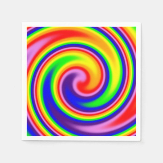 Helles Regenbogen Swirl Weichfokus farbig Serviette (Vorderseite)