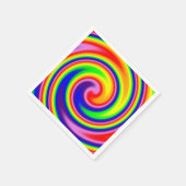 Helles Regenbogen Swirl Weichfokus farbig Serviette (Ecke)