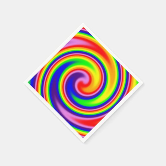 Helles Regenbogen Swirl Weichfokus farbig Serviette (Ecke)