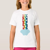 Helles Regenbogen Vier-Leaf Klee Minimalistischer T-Shirt (Vorderseite)