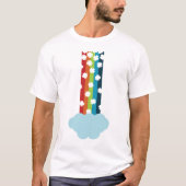 Helles Regenbogen Vier-Leaf Klee Minimalistischer T-Shirt (Vorderseite)