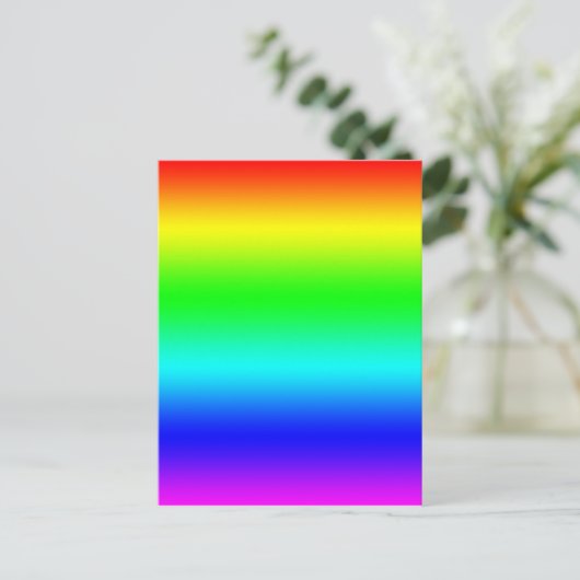 Helles Regenbogendesign Postkarte (Stehend Vorderseite)