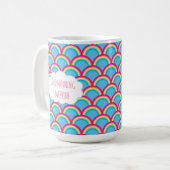 Helles Regenbogenmuster Cloud Kaffeetasse (Vorderseite Links)