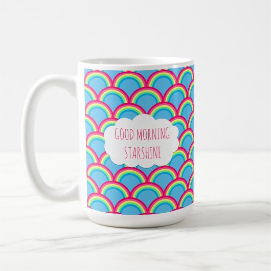 Helles Regenbogenmuster Cloud Kaffeetasse (Links)