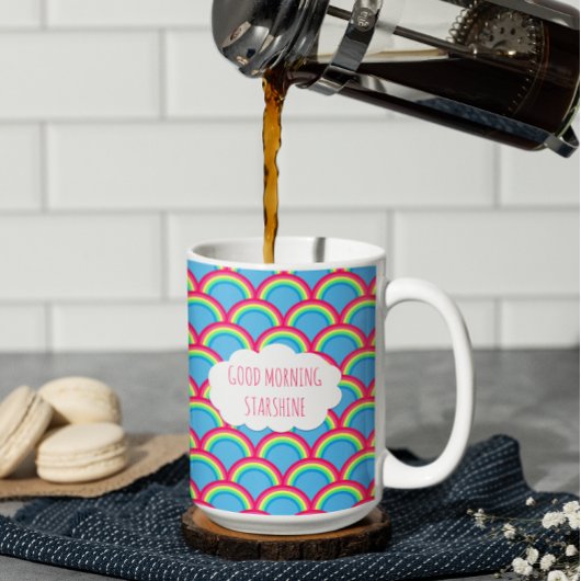 Helles Regenbogenmuster Cloud Kaffeetasse