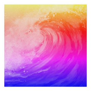 helles Regenbogenplakat mit einer schwachen Welle Poster