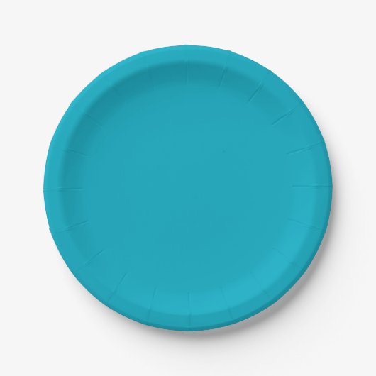 Helles Reicher Himmelblauer Papier- und Partytelle Pappteller (Vorderseite)