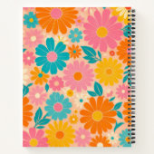 Helles Retro-Gänseblümchen-Blumen-Notizbuch Notizblock (Rückseite)