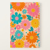 Helles Retro-Gänseblümchen-Blumen-Notizbuch Notizblock (Rückseite)