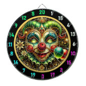 Helles Retro Neon Dartboard für Game Rooms Dartscheibe (vorne)