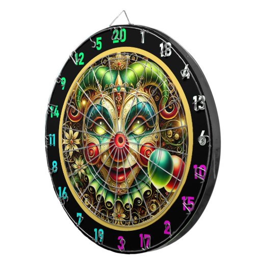 Helles Retro Neon Dartboard für Game Rooms Dartscheibe (Vorderseite rechts)