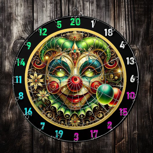 Helles Retro Neon Dartboard für Game Rooms Dartscheibe