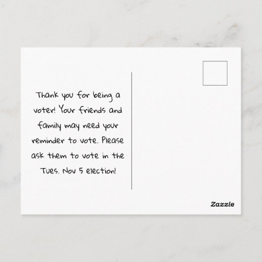 Helles Retro-Style-STIMMSlogan Custom Postkarte (Rückseite)