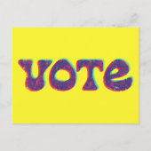 Helles Retro-Style-STIMMSlogan Custom Postkarte (Vorderseite)