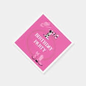 Helles Rosa 1. Geburtstag Party oder Benutzerdefin Serviette (Ecke)