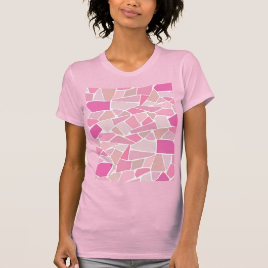 Helles Rosa Abstrakt T-Shirt (Vorderseite)