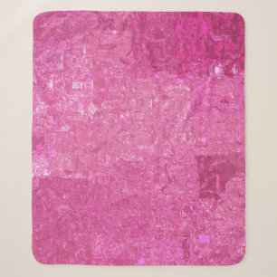 Helles Rosa abstraktes Mosaik Glanz Sherpadecke