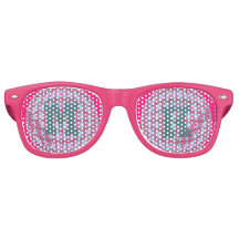 Helles Rosa/Aqua X Muster Globe Design mit Monogra