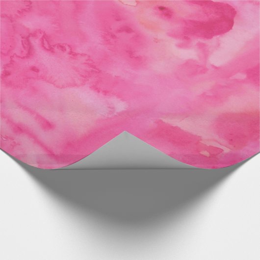 Helles rosa Aquarell Geschenkpapier (Ecke)
