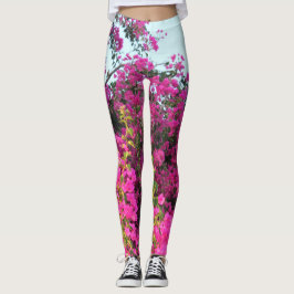 Helles rosa Bouganvilla-Foto DruckLeggings Leggings