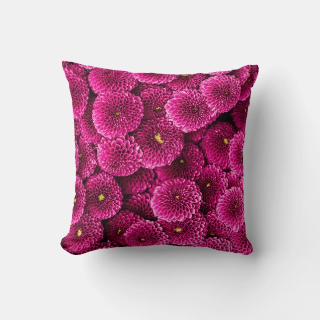 Helles rosa Dahlia-Kissen Kissen (Vorderseite)