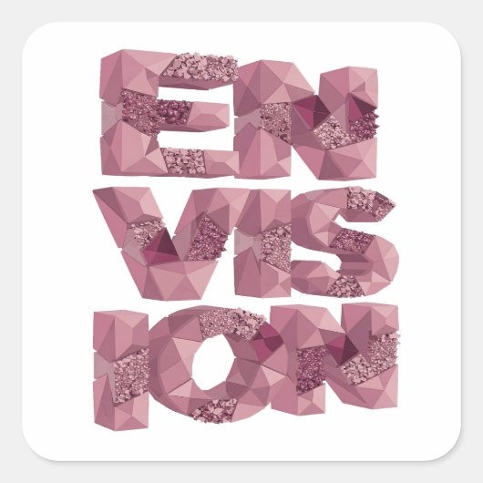 Helles Rosa ENVISION Aufkleber Grafik (Vorderseite)