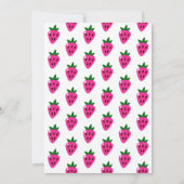Helles Rosa Erdbeere Berry Süße Geburtstag Einladung (Rückseite)