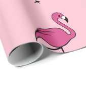 Helles Rosa Flamingo-Geschenkverpackungspapier Geschenkpapier (Rolleneckpunkt)