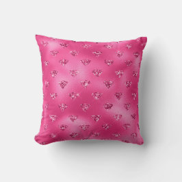 Helles rosa Glam Funkelnd Diamantmuster Kissen