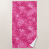 Helles rosa Glam Funkelnd Diamantmuster Strandtuch (Vorderseite)