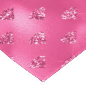 Helles rosa Glam Funkelnd Diamantmuster Tischdecke (Schrägansicht)