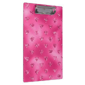 Helles Rosa Glam Funkelnde Diamanten Klemmbrett (Rechts)