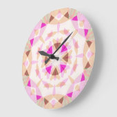 Helles Rosa Herbst Braun-Star Dopamin Dekoration A Große Wanduhr (Winkel)