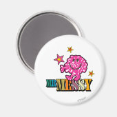 Helles Rosa Herr Messy | Funkelnde Sterne Magnet (Vorderseite/Rückseite)