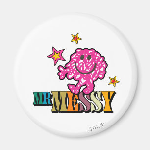 Helles Rosa Herr Messy Funkelnde Sterne Magnet