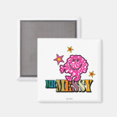 Helles Rosa Herr Messy | Funkelnde Sterne Magnet (Vorderseite/Rückseite)