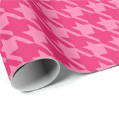Helles rosa Houndstooth-Geschenkpapier Geschenkpapier (Rolleneckpunkt)