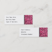 Helles rosa Leopard-Druck-Muster Mini Visitenkarte (Vorne/Hinten)