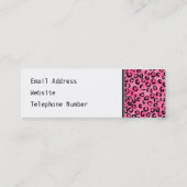 Helles rosa Leopard-Druck-Muster Mini Visitenkarte (Rückseite)
