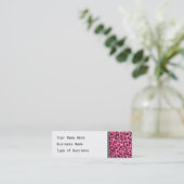 Helles rosa Leopard-Druck-Muster Mini Visitenkarte (Stehend Vorderseite)