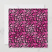 Helles Rosa Leopard Glam 30. Geburtstag Einladung (Rückseite)