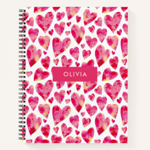 Helles Rosa Liebesherz Notizblock