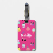 Helles Rosa, Make-up, Schönheit, Pflegenmuster Gepäckanhänger (Rückseite vertikal)