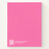Helles Rosa modernes großes "NOTIZBUCH" Notizbuch (Rückseite)