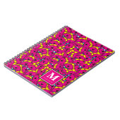 Helles rosa Muster | Füge Deinen Namen hinzu Notizblock (Linke Seite)