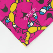 Helles rosa Muster | Monogramm Fleecedecke (Ecke)