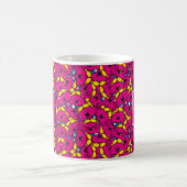 Helles rosa Muster | Monogramm Kaffeetasse (Mittel)
