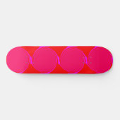Helles rosa Orange Circle Design Skateboard (Horizontal)