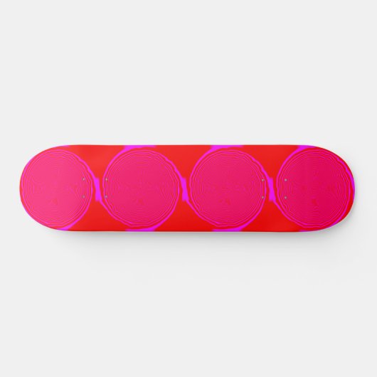 Helles rosa Orange Circle Design Skateboard (Horizontal)