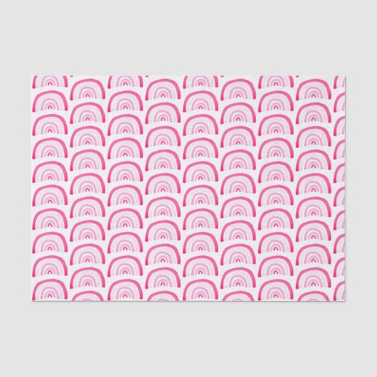 Helles Rosa Regenbogenmuster Seidenpapier (Vorderseite)